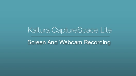 Thumbnail for CaptureSpace Lite - Screen and Webcam Recording