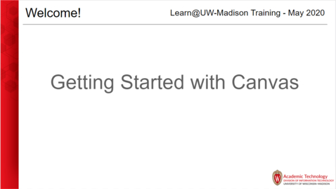 Thumbnail for entry Getting Started with Canvas