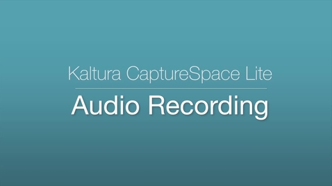 Thumbnail for CaptureSpace Lite - Audio Recording