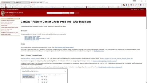 Thumbnail for entry Canvas - Faculty Center Grade Prep Tool (UW-Madison)