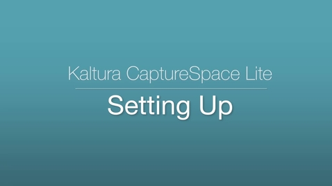 Thumbnail for CaptureSpace Lite - Settings