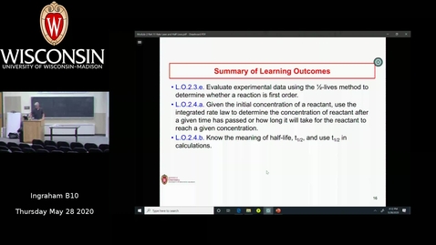 Thumbnail for CHEM 104 Module 2 Part 11 Half Lives - Quiz part b