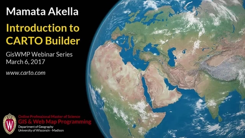 Thumbnail for Introduction to CARTO Builder, Mamata Akella