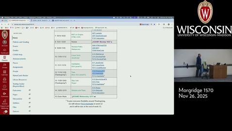 Thumbnail for Week 13.1 (Wednesday) Lec002
