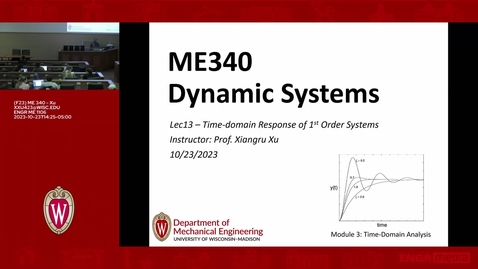 Thumbnail for F23 - ME 340 - Xu - Lec 13 - 2023.10.23