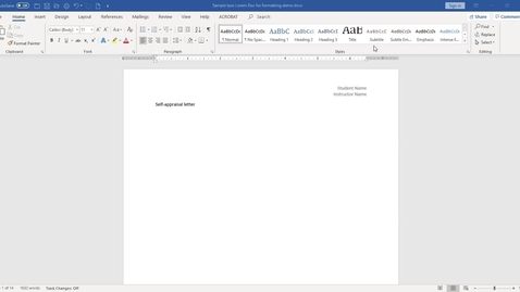 Thumbnail for Portfolio Formatting_2_Headings and Table of Contents
