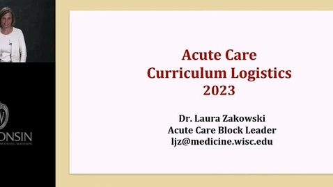 Thumbnail for entry Zakowski - Acute Care Logistics 2023