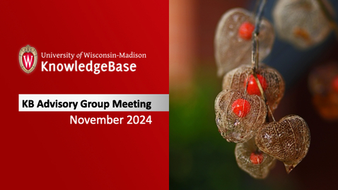 Thumbnail for KB Advisory Meeting - November 2024