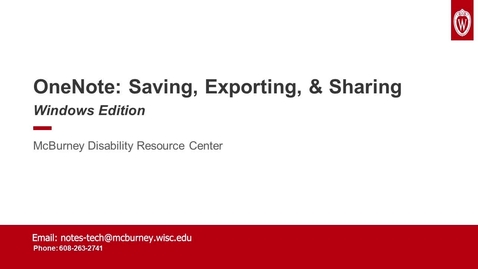 Thumbnail for OneNote: Saving, Exporting, &amp; Sharing - Windows Edition