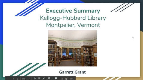 Thumbnail for entry Garrett Grant - Executive Summary - Kellog Hubbard Library