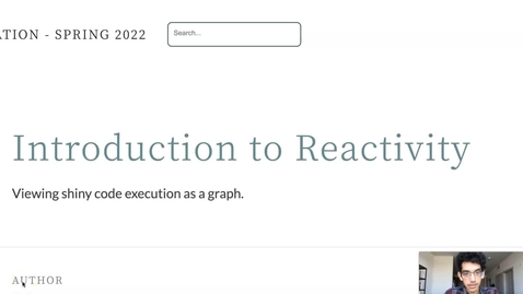 Thumbnail for Week 4 [2] Introduction to Reactivity