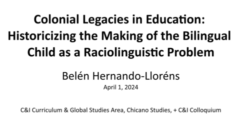 Thumbnail for C&amp;I Colloquium 2024 - Belén Hernando-Lloréns  04.01.24