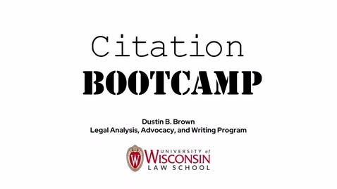 Thumbnail for Citation Bootcamp, Session 03: The Grammar of Citation.