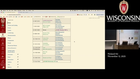Thumbnail for Week 11.1 (Wednesday) Lec001