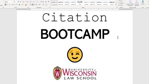 Thumbnail for entry Citation Bootcamp, Session 1: Why do we cite (and other questions)?