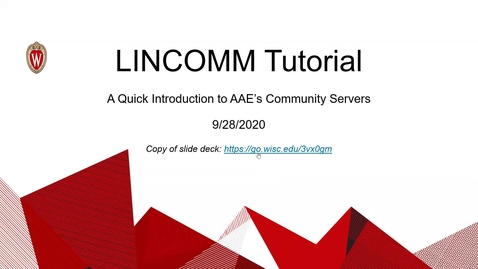 Thumbnail for AAE LINCOMM Tutorial - 9/28/2020
