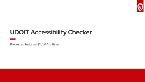 Thumbnail for entry UDOIT Accessibility Checker