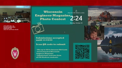 Thumbnail for F23 - ME 340 - Xu - Lec 15 - 2023.10.30