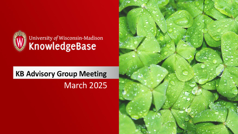 Thumbnail for KB Advisory Meeting - March 2025