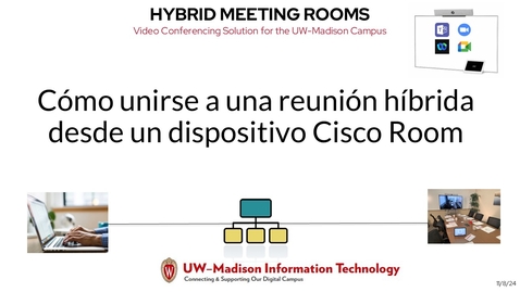 Thumbnail for Cómo unirse a una reunión híbrida desde un dispositivo Cisco Room (Spanish CC)