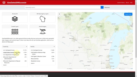 Thumbnail for GeoData@Wisconsin: Searching for the Original Wisconsin Public Land Survey System Maps