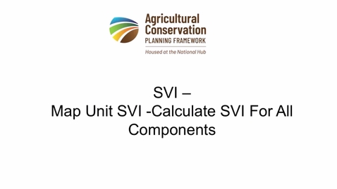 Thumbnail for 9a - SVI - Map Unit SVI -Calculate SVI For All Components
