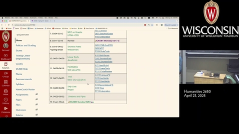 Thumbnail for Week 13.1 (Wednesday) Lec004
