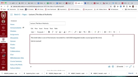 Thumbnail for Process for linking to a video stored in Google Drive video in Canvas