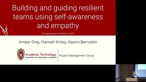 Thumbnail for Building and Guiding Resilient Teams Using Self-Awareness and Empathy (with audio description)