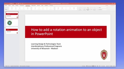Thumbnail for entry How to Add a Rotation Animation to a PowerPoint Object