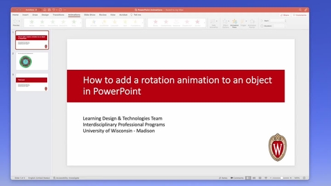 Thumbnail for How to Add a Rotation Animation to a PowerPoint Object