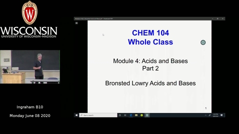 Thumbnail for Chem 104 - Module 4 Part 2 Bronsted Lowry Acids and Bases - Quiz