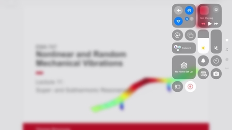 Thumbnail for Nonlinear and Random Vibrations Lecture 11: Sup- and Superharmonic Resonances
