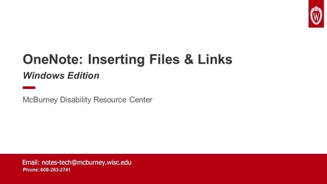 Thumbnail for OneNote: Inserting Files &amp; Links - Windows Edition