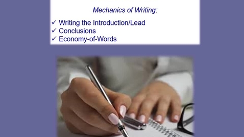 Thumbnail for Module Two [CSCS130 Summer '25]:  Writing Introductions-Leads, Conclusions, &amp; Using an &quot;Economy of Words&quot;