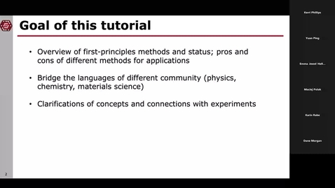 Thumbnail for MRSEC Tutorial - First-principles nonequilibrium quantum dynamics and excitations of correlated electrons in materials