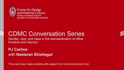 Thumbnail for CDMC Conversation Series: PJ Carlino and Nastaran Shishegar