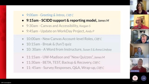 Thumbnail for entry SCIDD Support &amp; Reporting Model