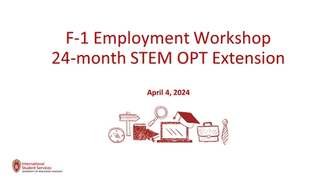 Thumbnail for entry Spring 2024 STEM OPT Workshop - Part 1