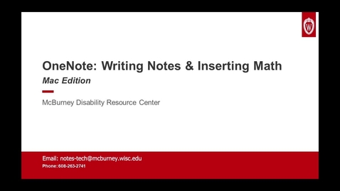 Thumbnail for OneNote: Writing Notes &amp; Inserting Math - Mac Edition