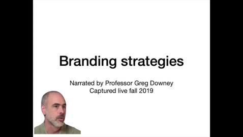 Thumbnail for entry Short lecture video - Branding strategies - Fall 2019