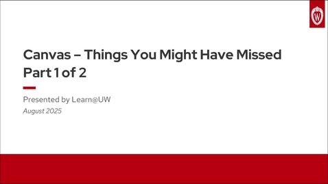 Thumbnail for Canvas - Things You Might Have Missed, Part 1 of 2