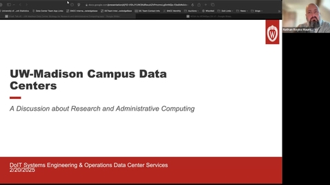 Thumbnail for Tech Talk: DoIT Data Center services (with audio description)