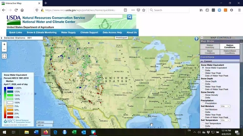 Thumbnail for Using Snotel Web Map