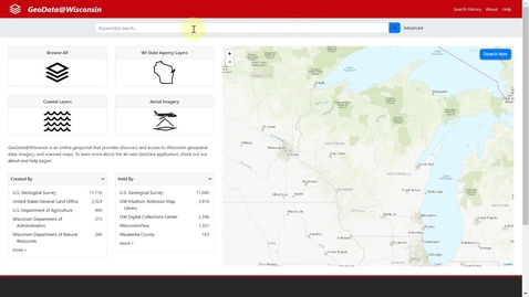 Thumbnail for GeoData@Wisconsin: Searching with Keywords
