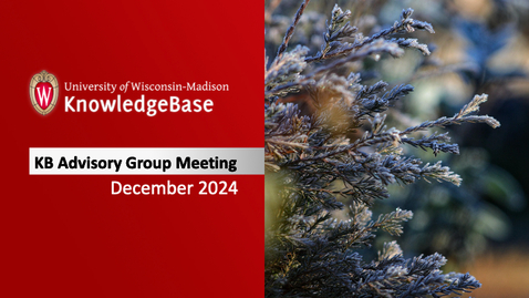 Thumbnail for KB Advisory Meeting - December 2024