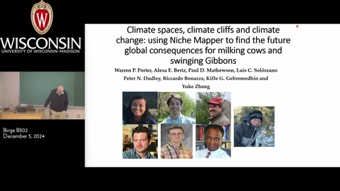 Thumbnail for Biology Colloquium: Warren Porter -12/05/24