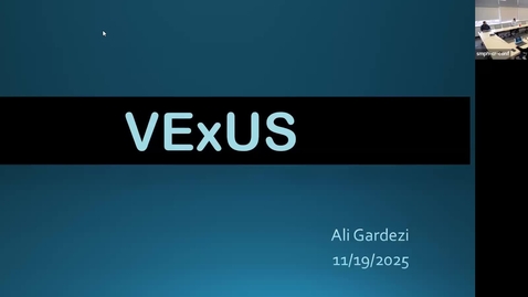 Thumbnail for 11/21 - Nephrology Grand Rounds: Vexus (Gardezi)
