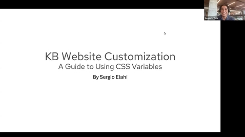Thumbnail for KB Website Customization: A Guide to Using CSS Variables