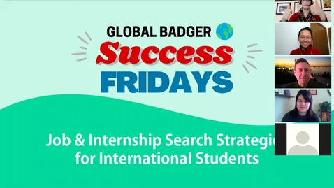 Thumbnail for entry Job &amp; Internship Search Strategies_Global Badger Success Friday
